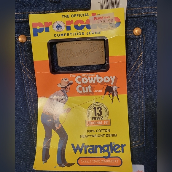 Vintage 90s Deadstock Wrangler Cowboy Cut Denim 46x30 Seattle Vintage Jeans C49 - Picture 2 of 5